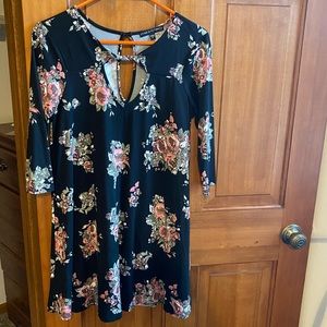 Black floral dress